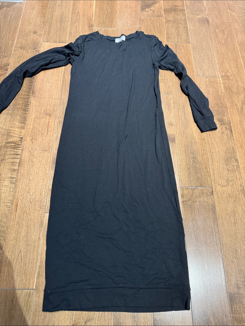 Michael Stars Black Long-Sleeve Midi Knit Dress